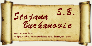 Stojana Burkanović vizit kartica